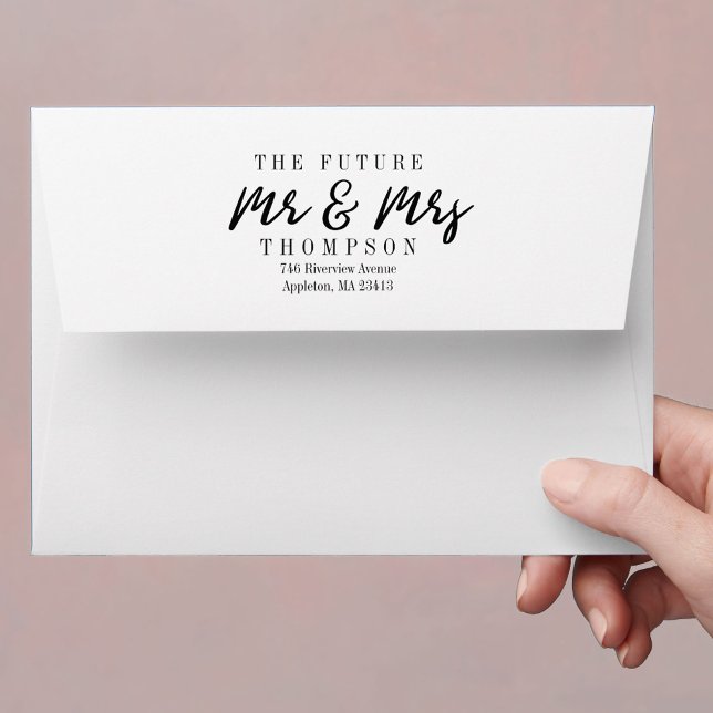 5x7 Script The Future Mrs and Mr Preprinted Envelopes (Creator Uploaded)