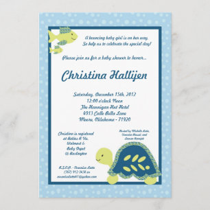 5x7 Sea Turtle Reef Ocean Baby Shower Invitation