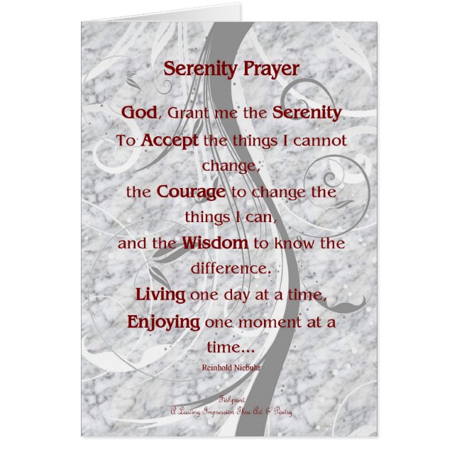5x7 Serenity Prayer (Front)