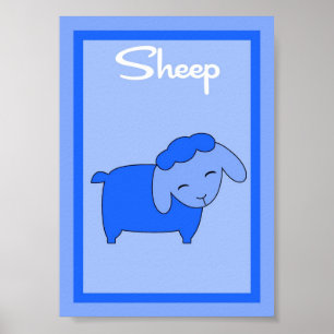 5X7 Sheep Barn Yard Boys Wall Art