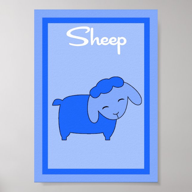 5X7 Sheep Barn Yard Boys Wall Art (Front)
