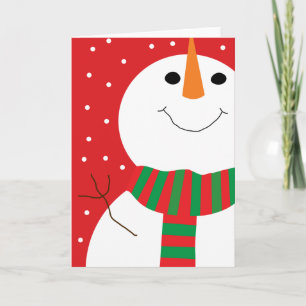 5x7 Snowman Holiday Card
