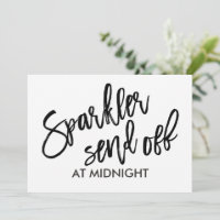 5X7 Sparkler Send-Off Sign | Brush Script (Black)