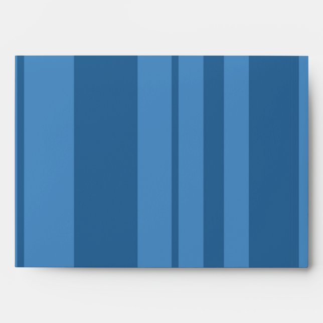 5x7 Striped Outside Blue Inside Envelope (Front)