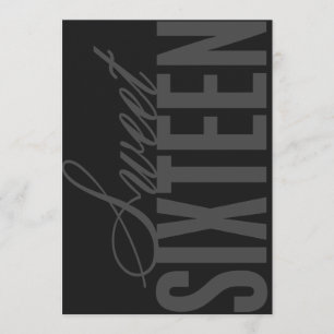 5x7 Sweet Sixteen Birthday Party Invite