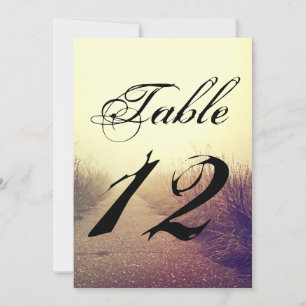 5x7 Table Number Card Sunrise Pathway Walkway Path