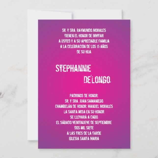 5x7 Teal DJ Spin Turntable Quinceanera Invitation (Front)