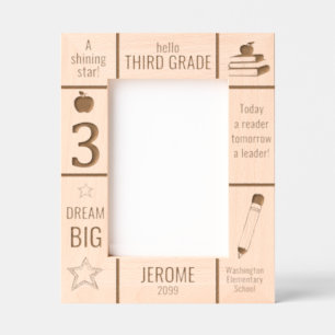 5x7 THIRD GRADE Elementary School Photo Custom Etched Frames