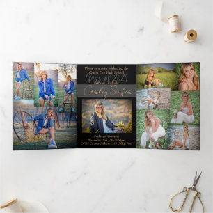 5x7 Trifold Graduation Announcement Invitation