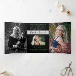 5x7 Trifold Graduation Announcement Invitation