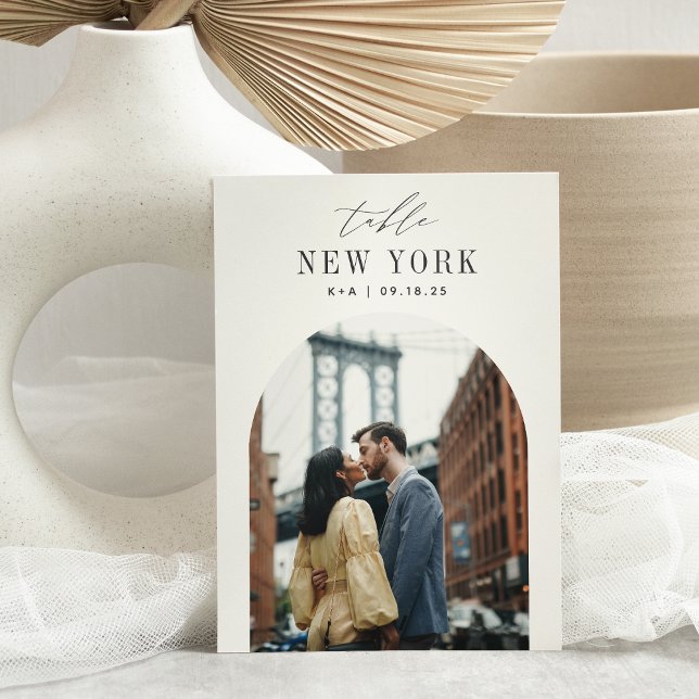 5x7 Wedding Travel Destination Photo Table Number (5x7" travel photo table numbers)