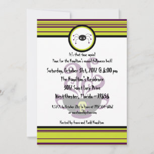 5x7 Witchy Ways Purple Halloween Party Invitation