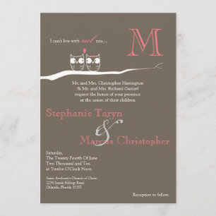 5x7 With Owl You Woodland Hoot Wedding Invitation