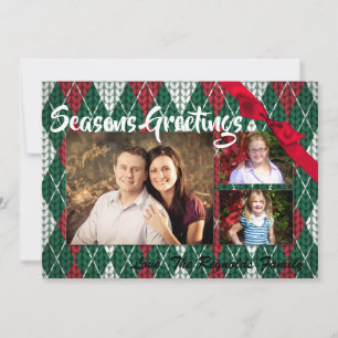 5x7 XMAS Christmas Ugly Sweater Green PHOTO Card