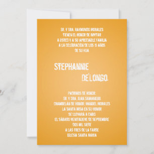 5x7 Yello DJ Spin Turntable Quinceanera Invitation