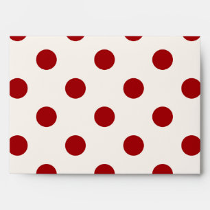 5x7Polka Dot Outside Red Inside Envelope