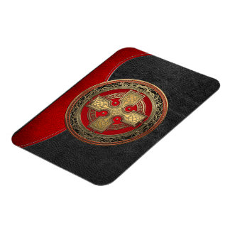 [600] Ancient Celtic Sacred Gold Knot Cross Magnet