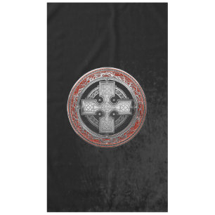 [600] Ancient Celtic Sacred Silver Knot Cross Tablecloth