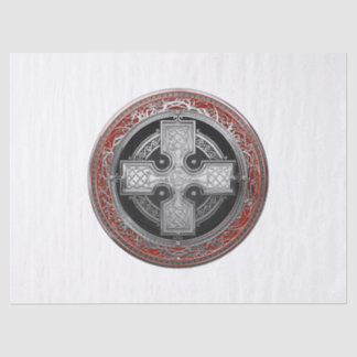 [600] Ancient Celtic Sacred Silver Knot Cross Tissue Paper