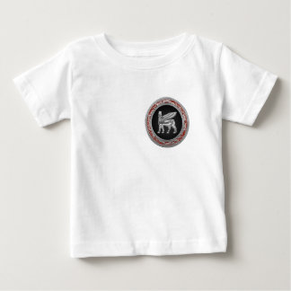 [600] Babylonian Winged Bull [Silver] [3D] Baby T-Shirt