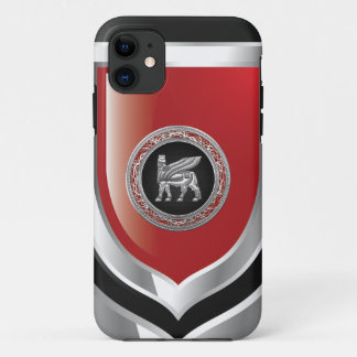 [600] Babylonian Winged Bull [Silver] [3D] iPhone 11 Case