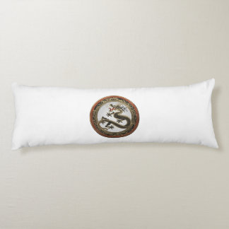 [600] Black and Gold Sacred Eastern Dragon Body Cushion