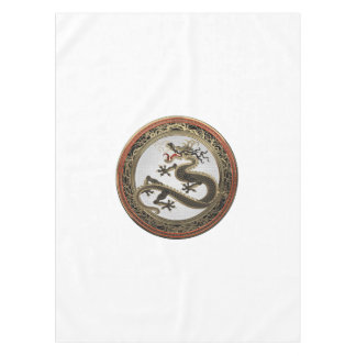 [600] Black and Gold Sacred Eastern Dragon Tablecloth