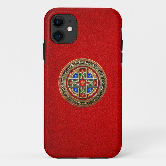 [600] Celtic Cross [Gold+Enamel] Case-Mate iPhone Case (Back)