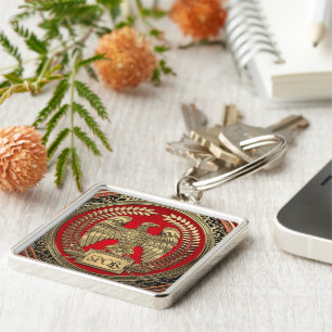 [600] Gold Roman Imperial Eagle Key Ring