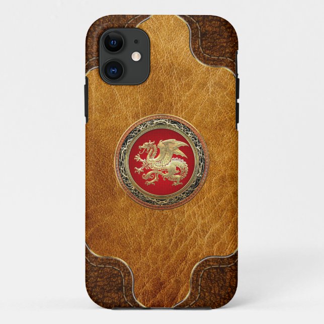 [600] Icelandic Dragon, Landvættir [Gold] Case-Mate iPhone Case (Back)