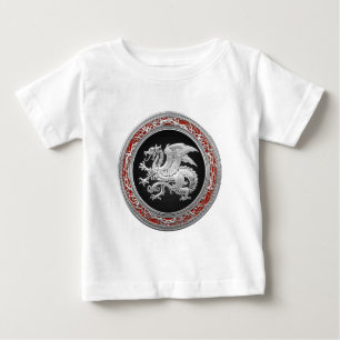 [600] Icelandic Dragon, Landvættir [Silver] Baby T-Shirt