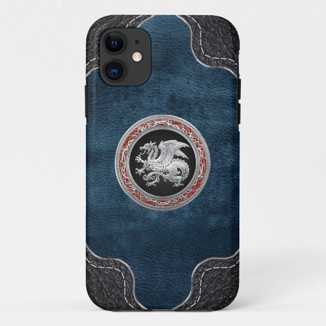 [600] Icelandic Dragon, Landvættir [Silver] Case-Mate iPhone Case (Back)