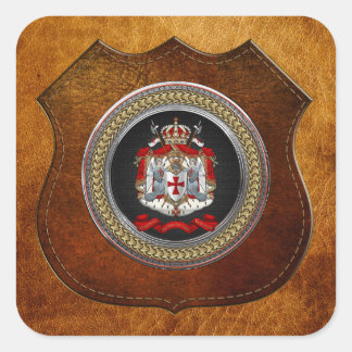 [600] Knights Templar Coat of Arms Square Sticker