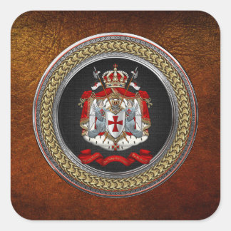 [600] Knights Templar Coat of Arms Square Sticker
