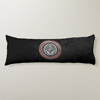 [600] Master Mason - Silver Square & Compasses Body Cushion