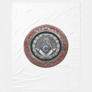 [600] Master Mason - Silver Square & Compasses Fleece Blanket