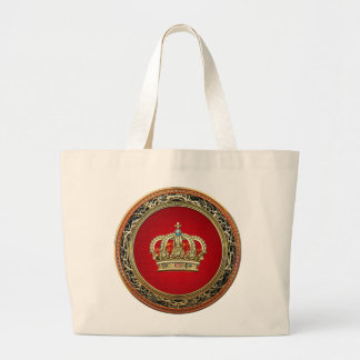 [600] Prince-Princess King-Queen Crown [Belg.Gold] Large Tote Bag