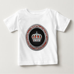 [600] Prince-Princess King-Queen Crown [Silver] Baby T-Shirt