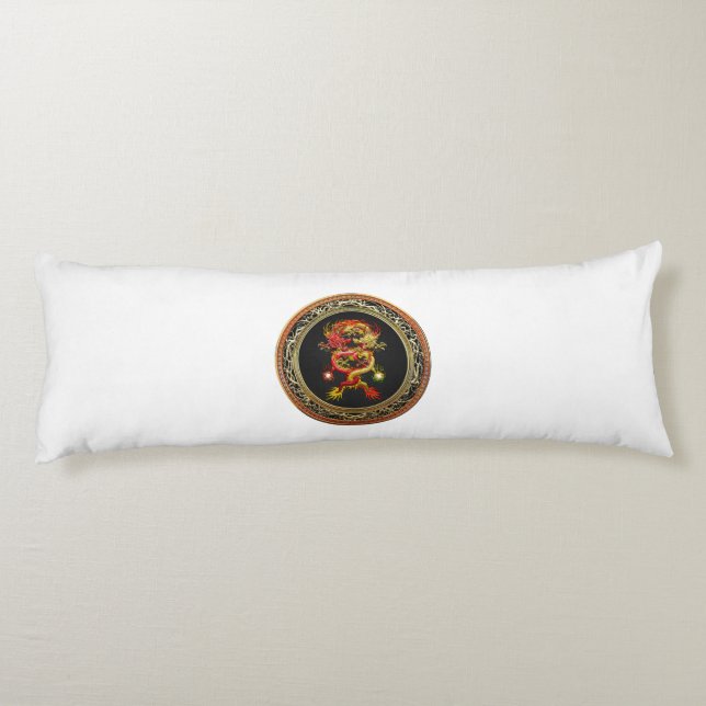 [600] Red and Yellow Dragons Body Cushion (Back)