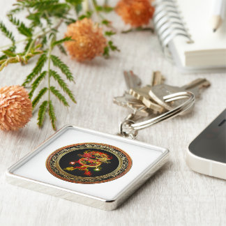 [600] Red and Yellow Dragons Key Ring