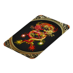 [600] Red and Yellow Dragons Magnet