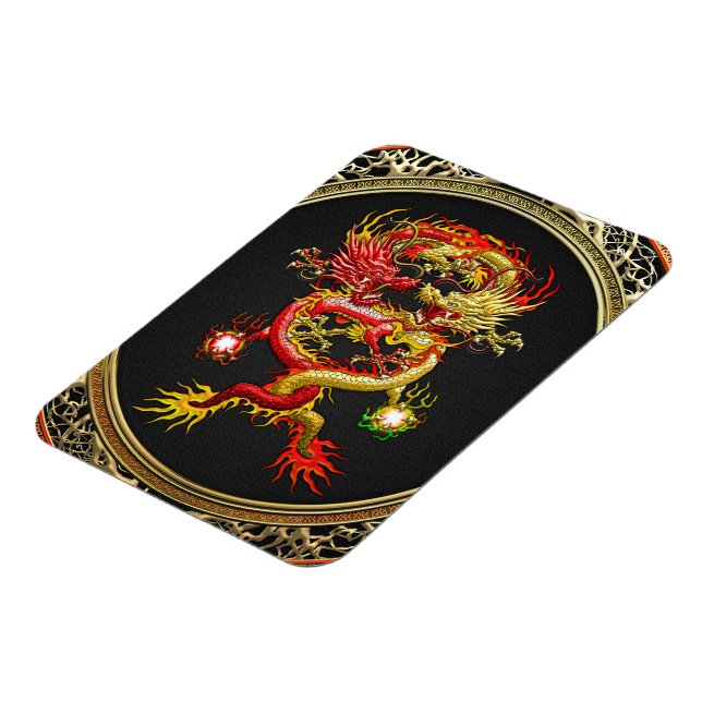 [600] Red and Yellow Dragons Magnet (Left Side)