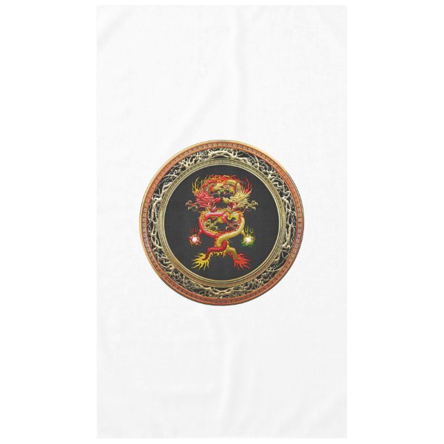 [600] Red and Yellow Dragons Tablecloth (Front)