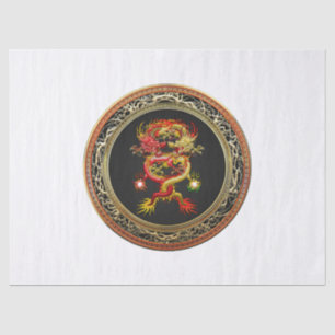 [600] Red and Yellow Dragons Tissue Paper