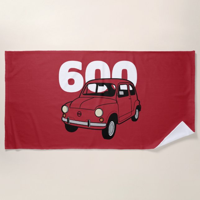 600 red v2 beach towel (Front)