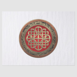 [600] Sacred Celtic Gold Knot Cross Tissue Paper