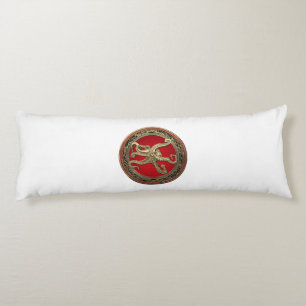 [600] Sacred Gold Octopus in Defensive Posture Body Cushion