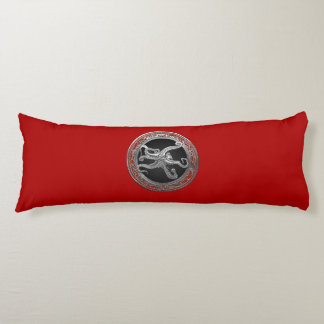 [600] Sacred Silver Octopus in Defensive Posture Body Cushion