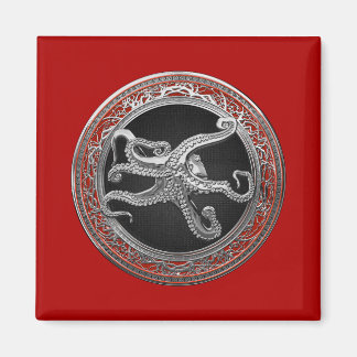 [600] Sacred Silver Octopus in Defensive Posture Magnet
