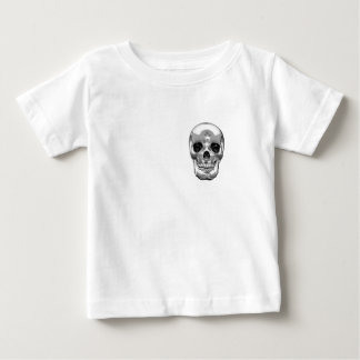 [600] Silver Human Skull Baby T-Shirt